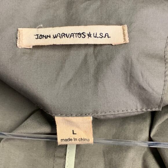 JOHN VARVATOS STAR USA Size L Tan Cotton Double Breasted Trenchcoat - Picture 5 of 7